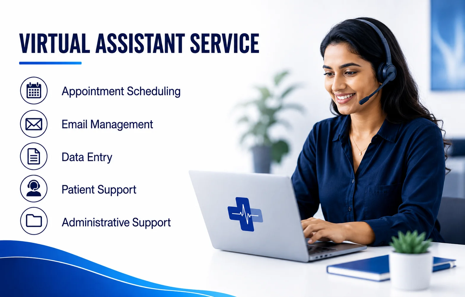 Virtual Assistant Service: appointment scheduling, email management, data entry, patient support, administrative support